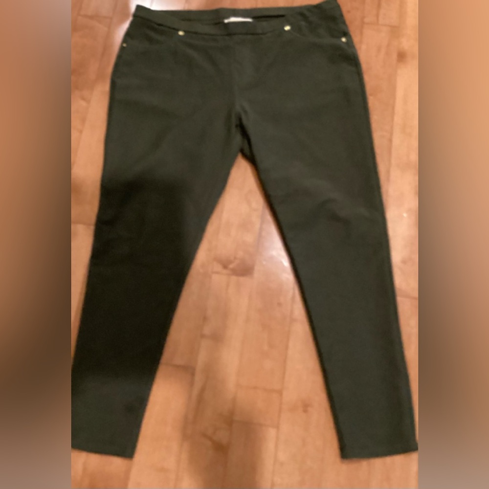 MICHAEL Michael Kors Dark Green Skinny Leg Pants Size 2X